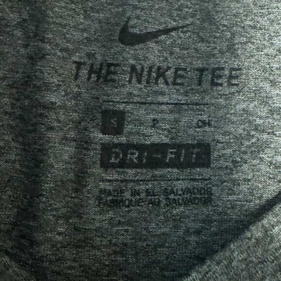 Men's Nike Grey Dri-Fit Long Sleeve Shirt - Picture 2 of 3